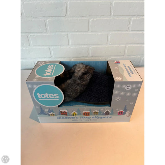 Slippers By Totes In Navy