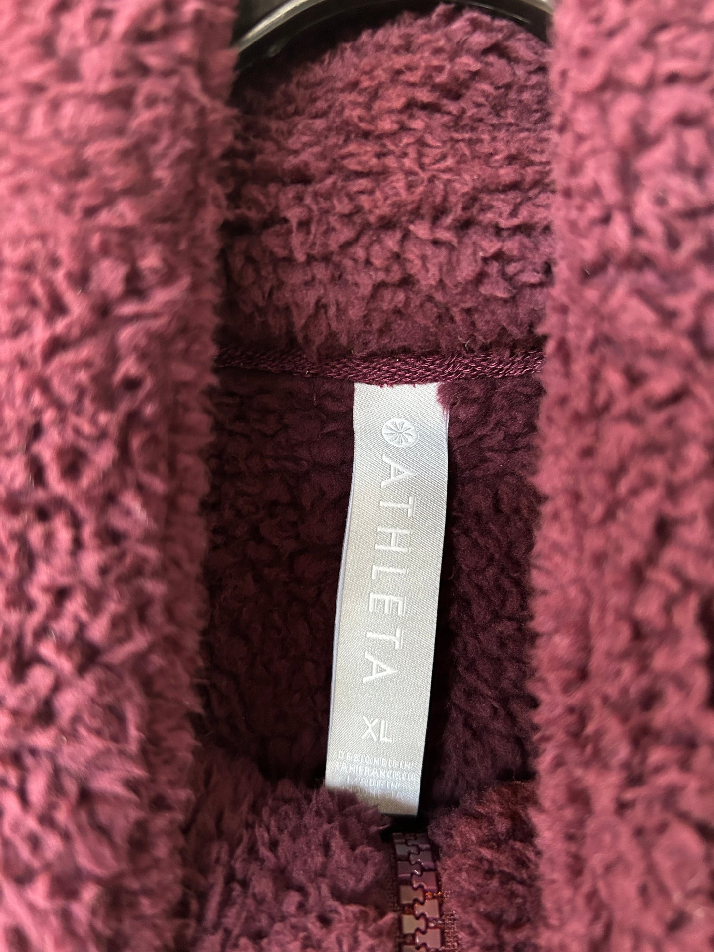 Jacket Fleece By Athleta In Red, Size: Xl