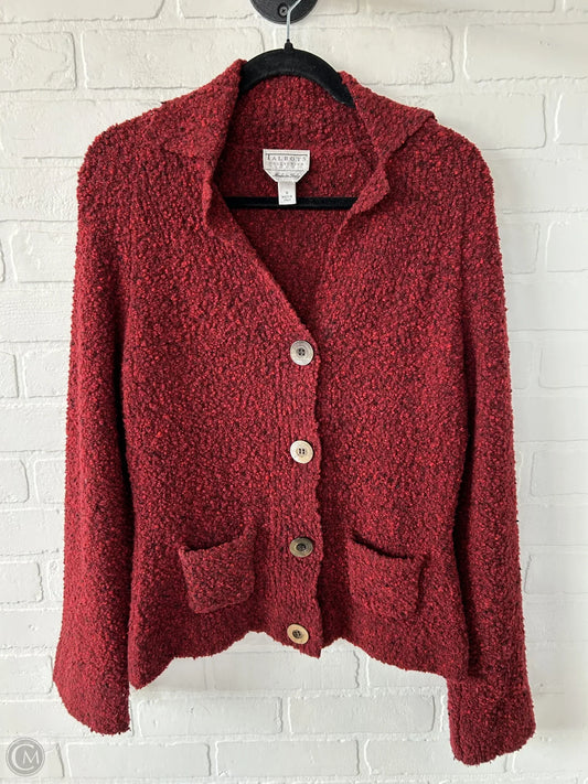 Sweater Cardigan By Talbots In Red, Size: M