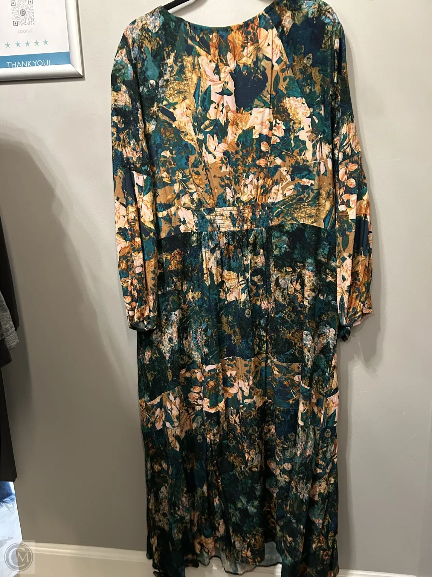 Dress Casual Maxi By Soft Surroundings In Green & Orange, Size: 3x