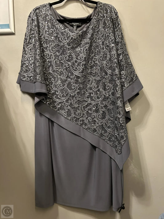 Dress Party Short By R And M Richards In Grey, Size: 2x