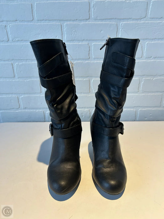 Boots Mid-calf Heels By Style And Company In Black, Size: 6