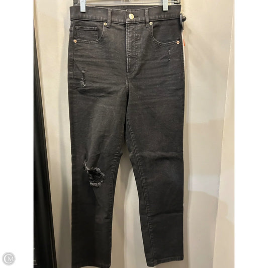 Jeans Straight By Express In Black Denim, Size: 6