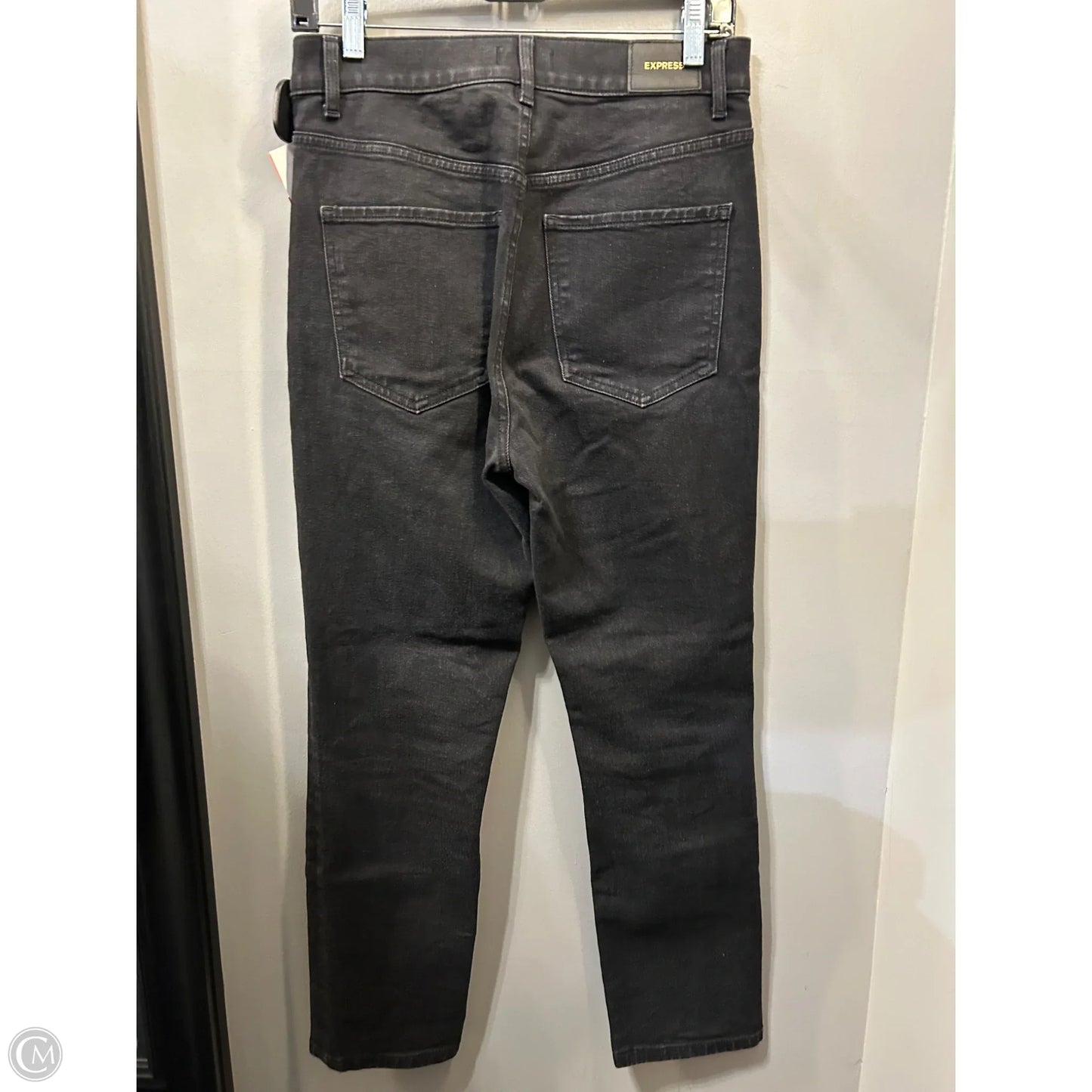 Jeans Straight By Express In Black Denim, Size: 6