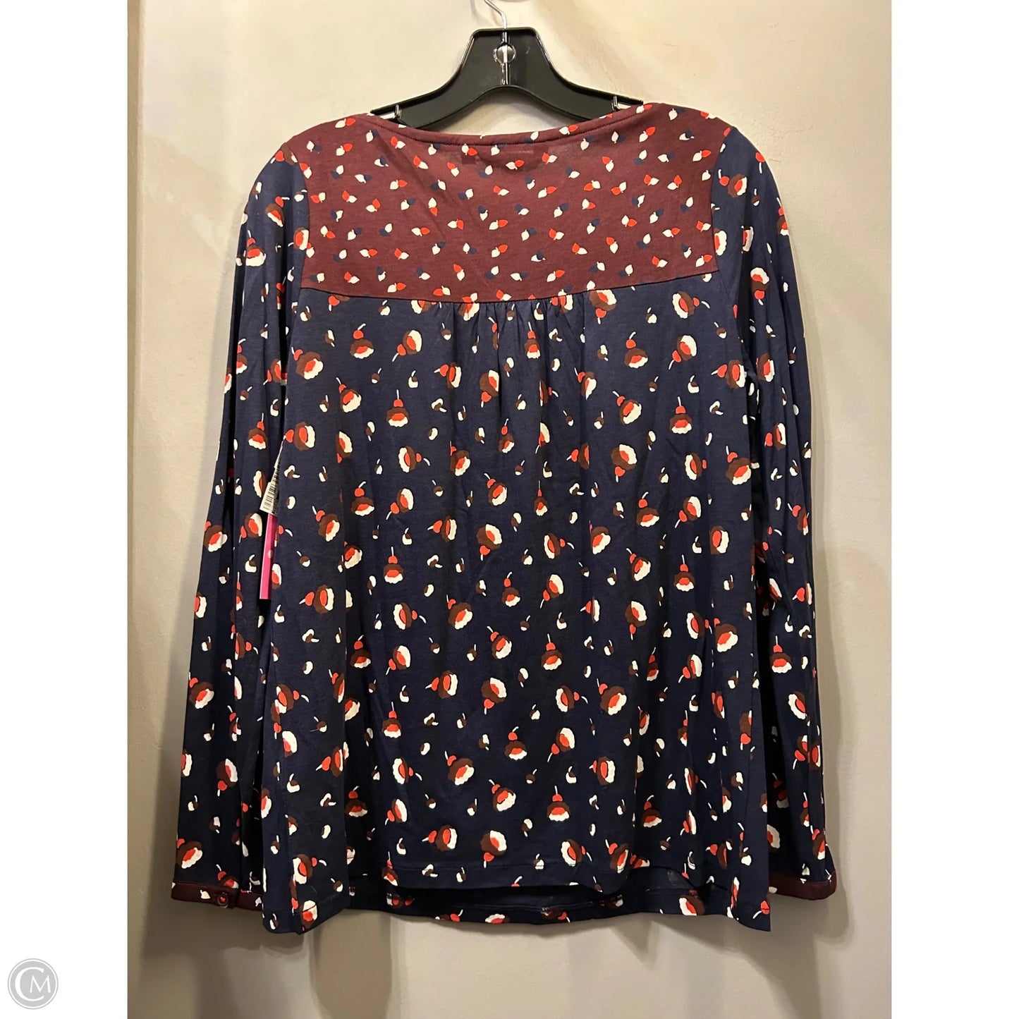 Top Long Sleeve By Boden In Blue & Red, Size: S