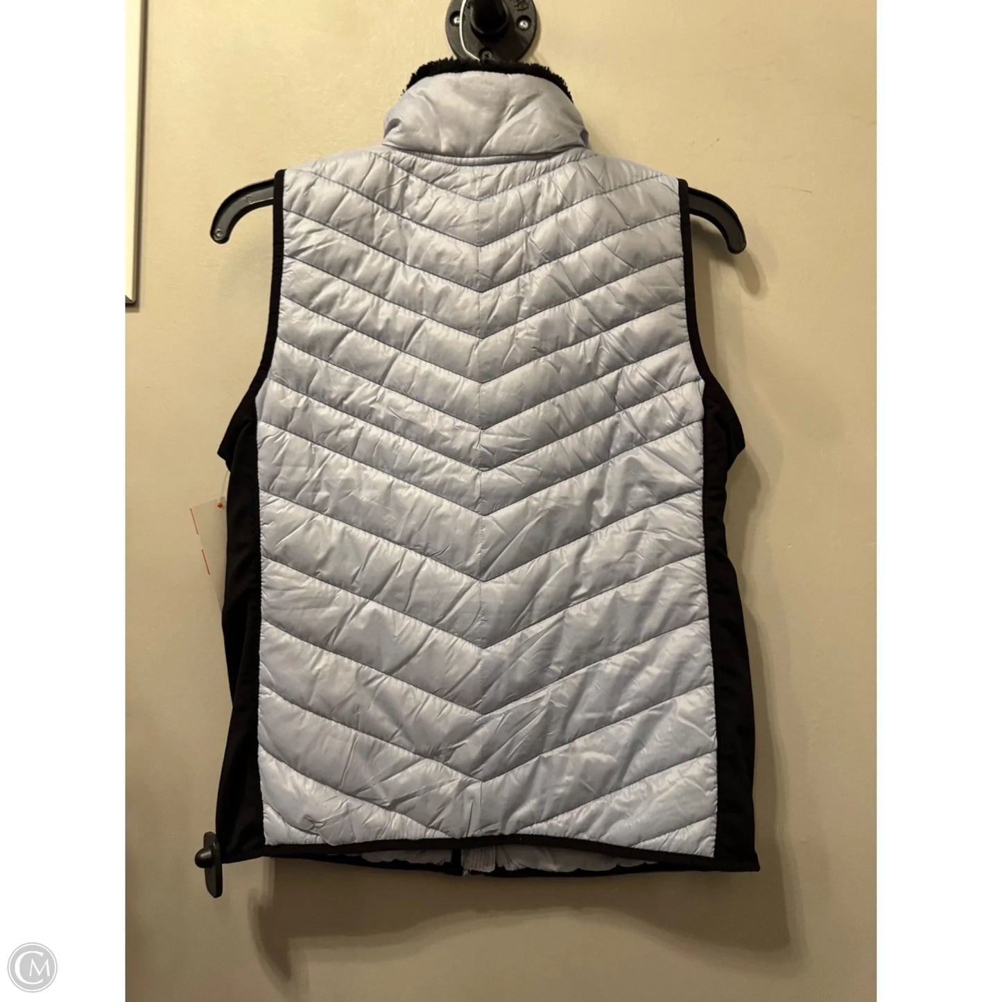 Vest Puffer & Quilted By Workshop In Black & Blue, Size: S