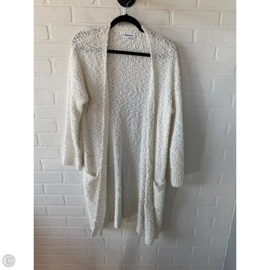 Sweater Cardigan By Clothes Mentor In White, Size: S