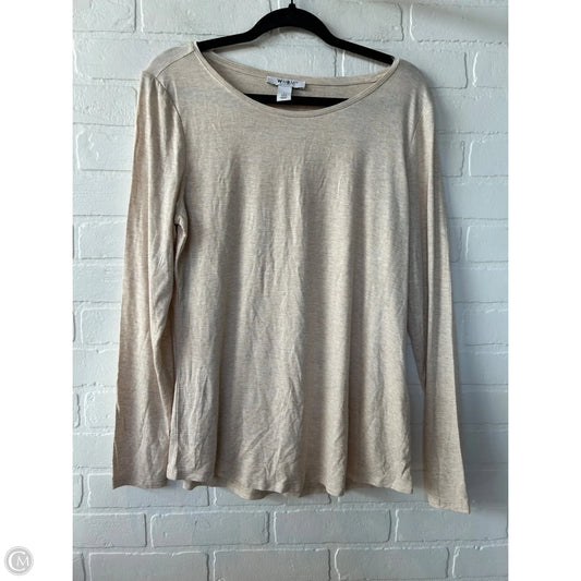 Top Long Sleeve Basic By White House Black Market In Tan, Size: L