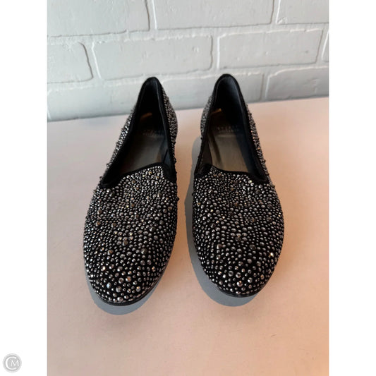 Shoes Designer By Stuart Weitzman In Black & Silver, Size: 7.5