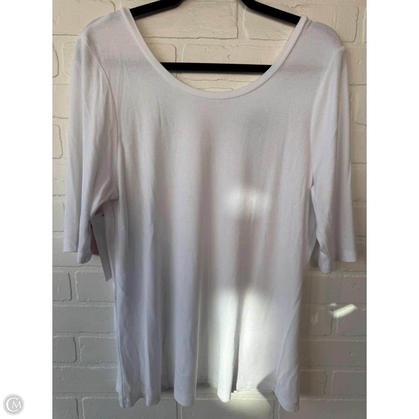 Top Short Sleeve Basic By Liverpool In White, Size: Xl