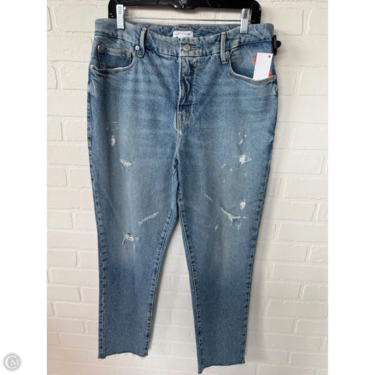 Jeans Straight By Good American In Blue Denim, Size: 6