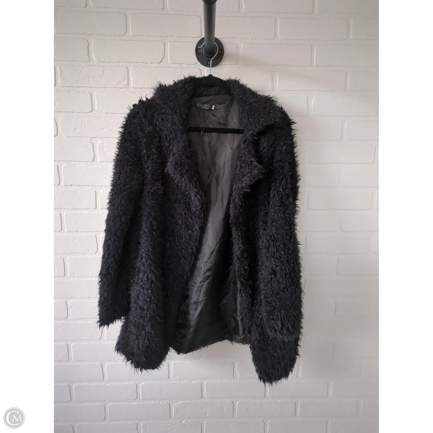 Jacket Faux Fur & Sherpa By Clothes Mentor In Black, Size: S
