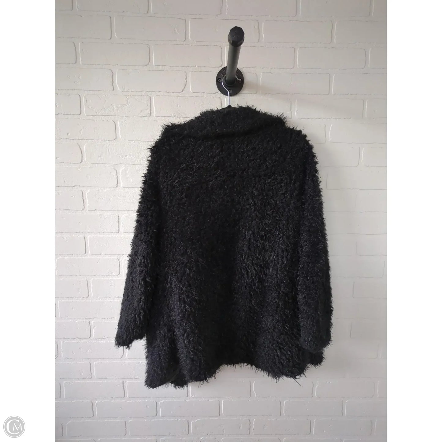 Jacket Faux Fur & Sherpa By Clothes Mentor In Black, Size: S
