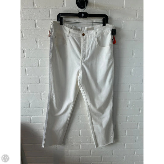 Jeans Straight By Pilcro In White Denim, Size: 14