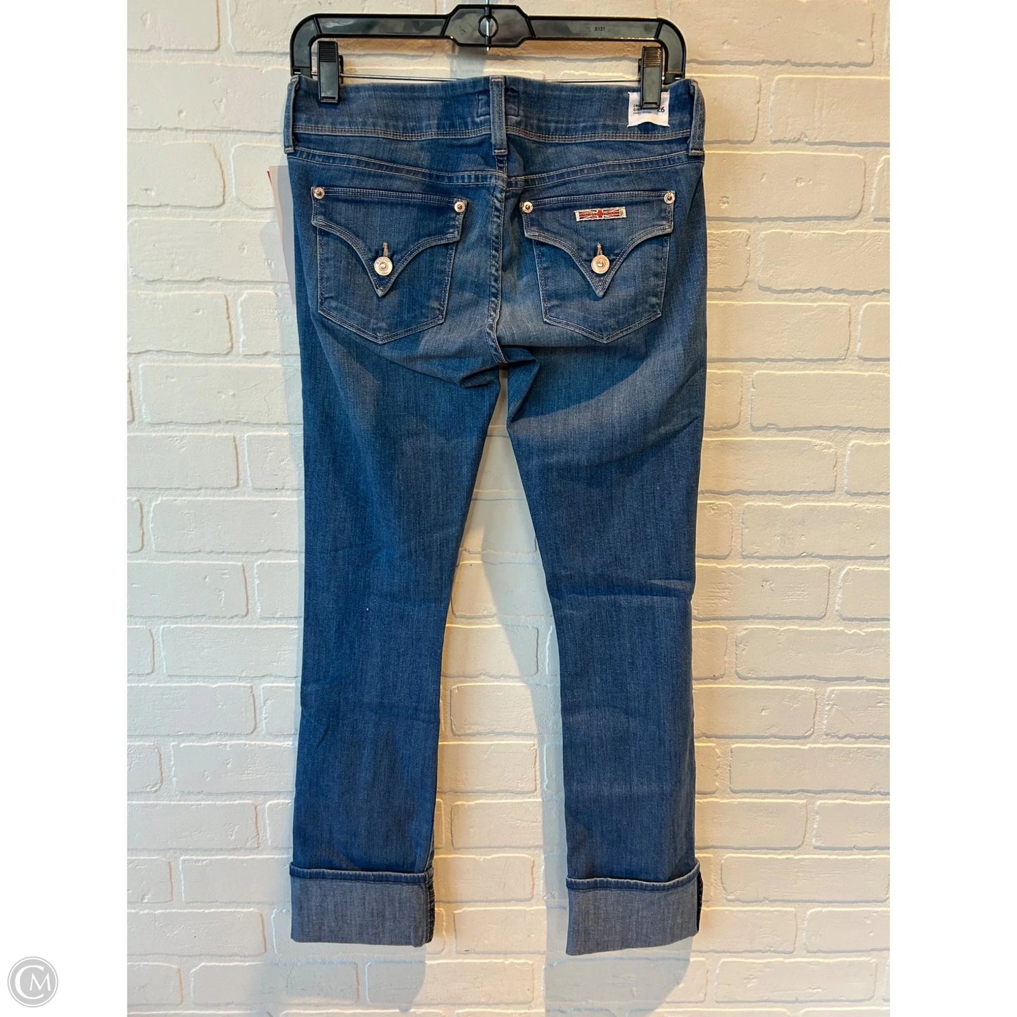 Jeans Cropped By Hudson In Blue Denim, Size: 2