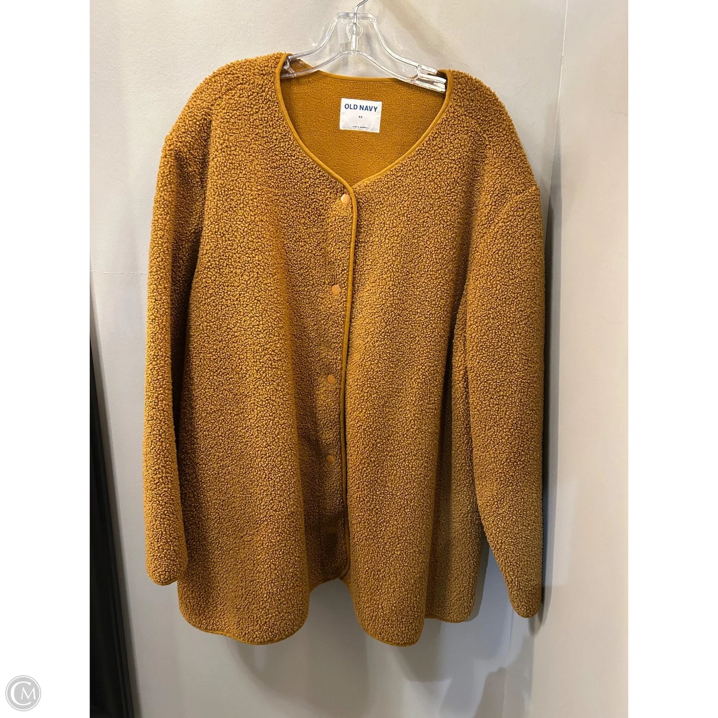 Jacket Faux Fur & Sherpa By Old Navy In Tan, Size: 4x