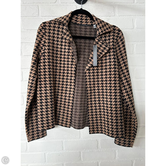 Sweater Cardigan By T Tahari In Black & Brown, Size: M