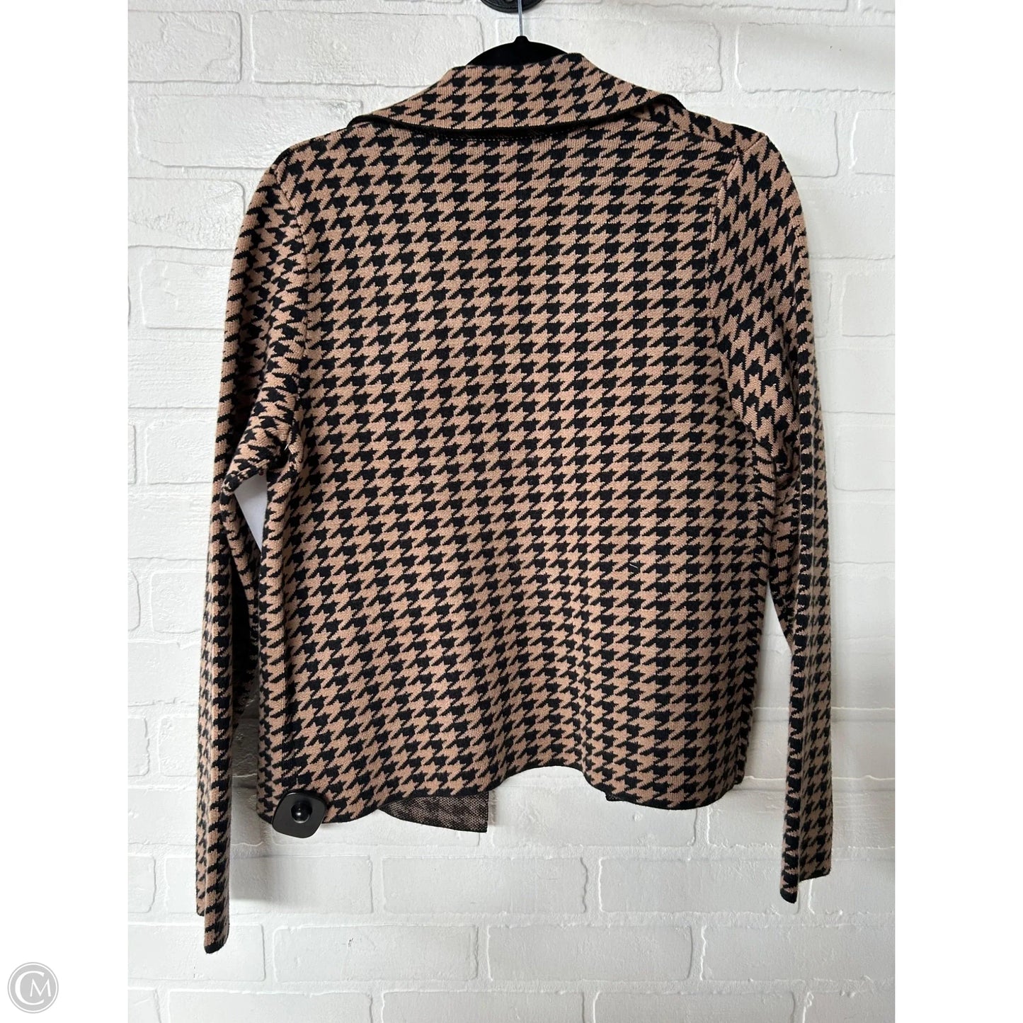 Sweater Cardigan By T Tahari In Black & Brown, Size: M