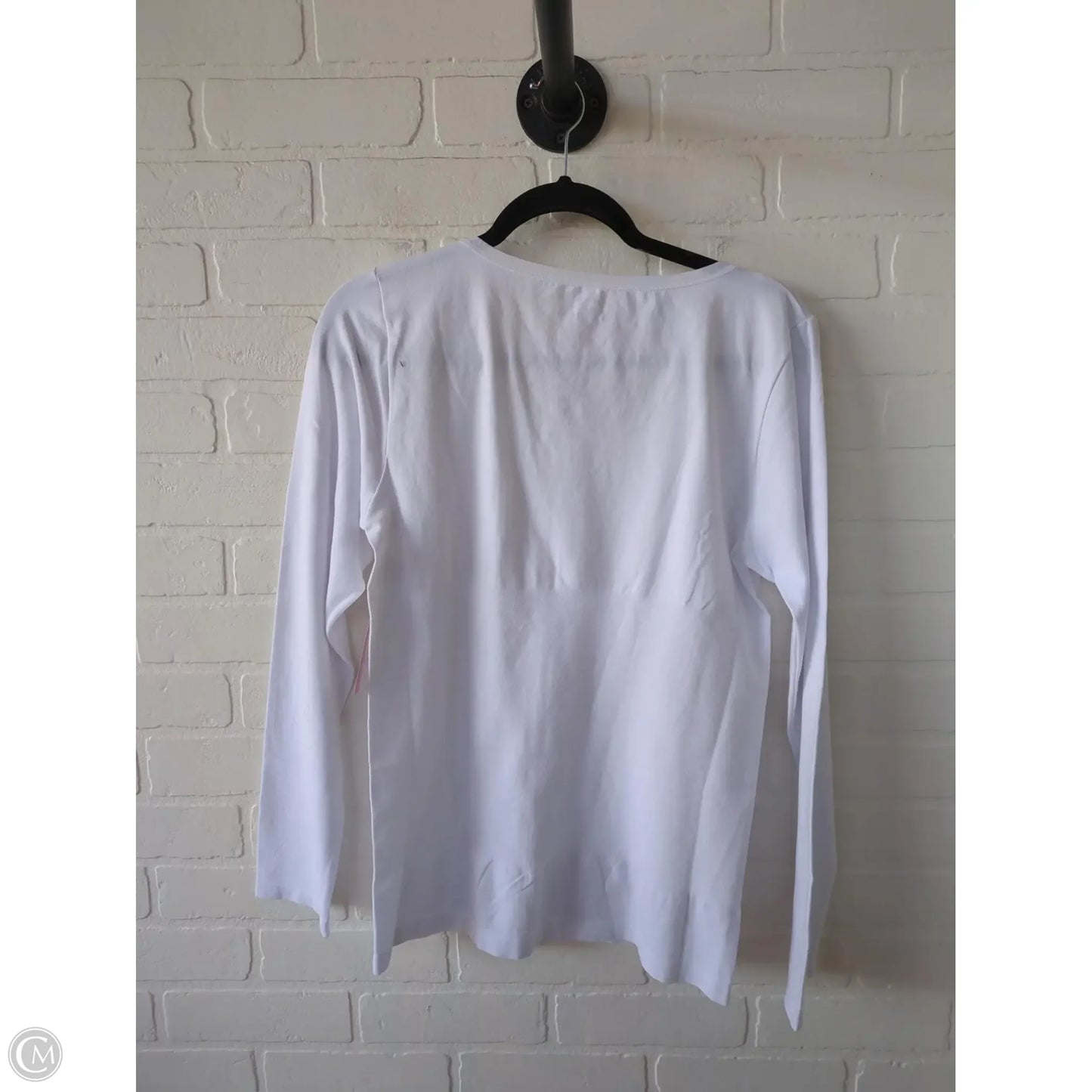 Top Long Sleeve Basic By Clothes Mentor In White, Size: 1x