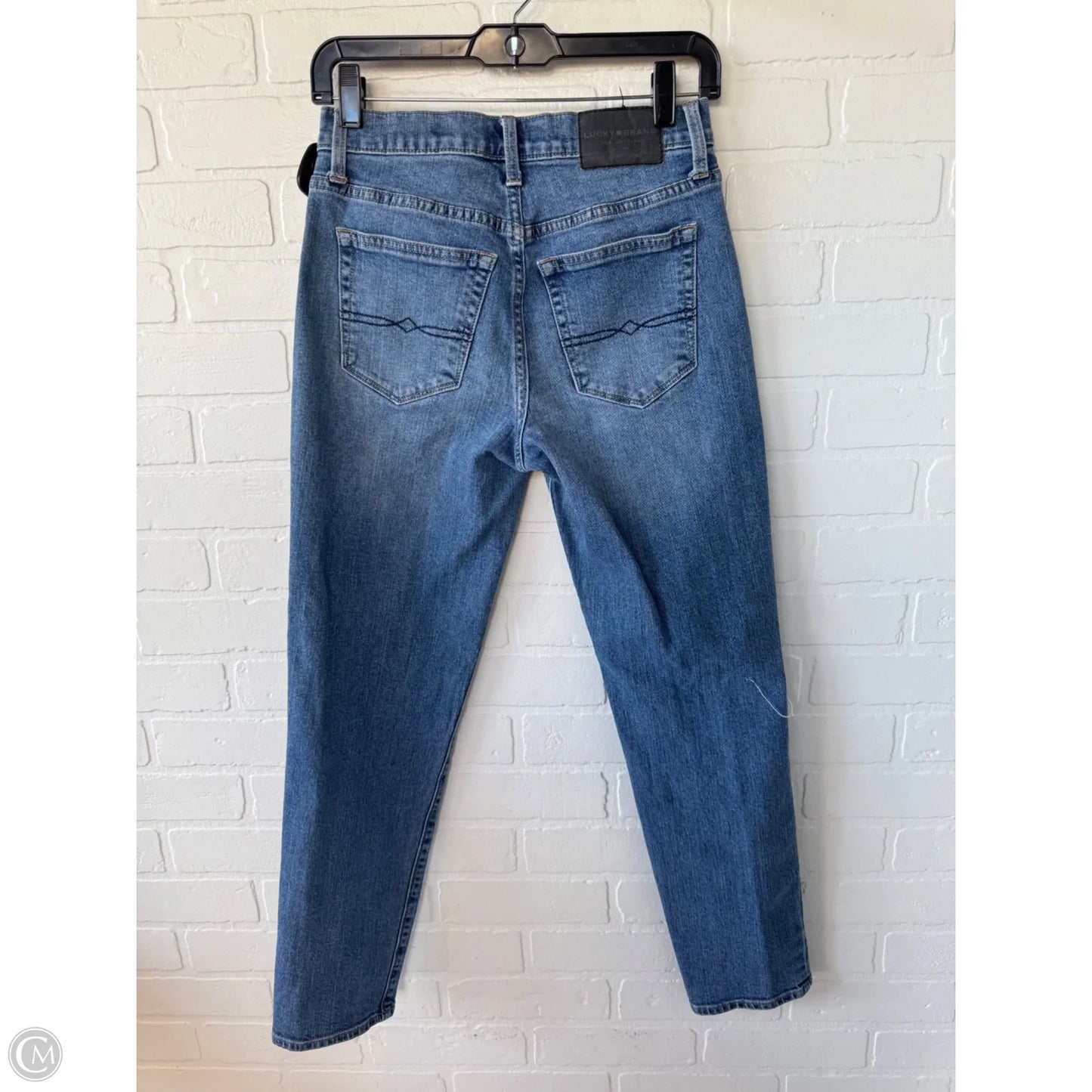 Jeans Straight By Lucky Brand In Blue Denim, Size: 0