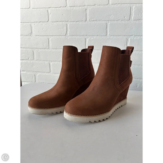 Boots Ankle Heels By Toms In Brown, Size: 8.5