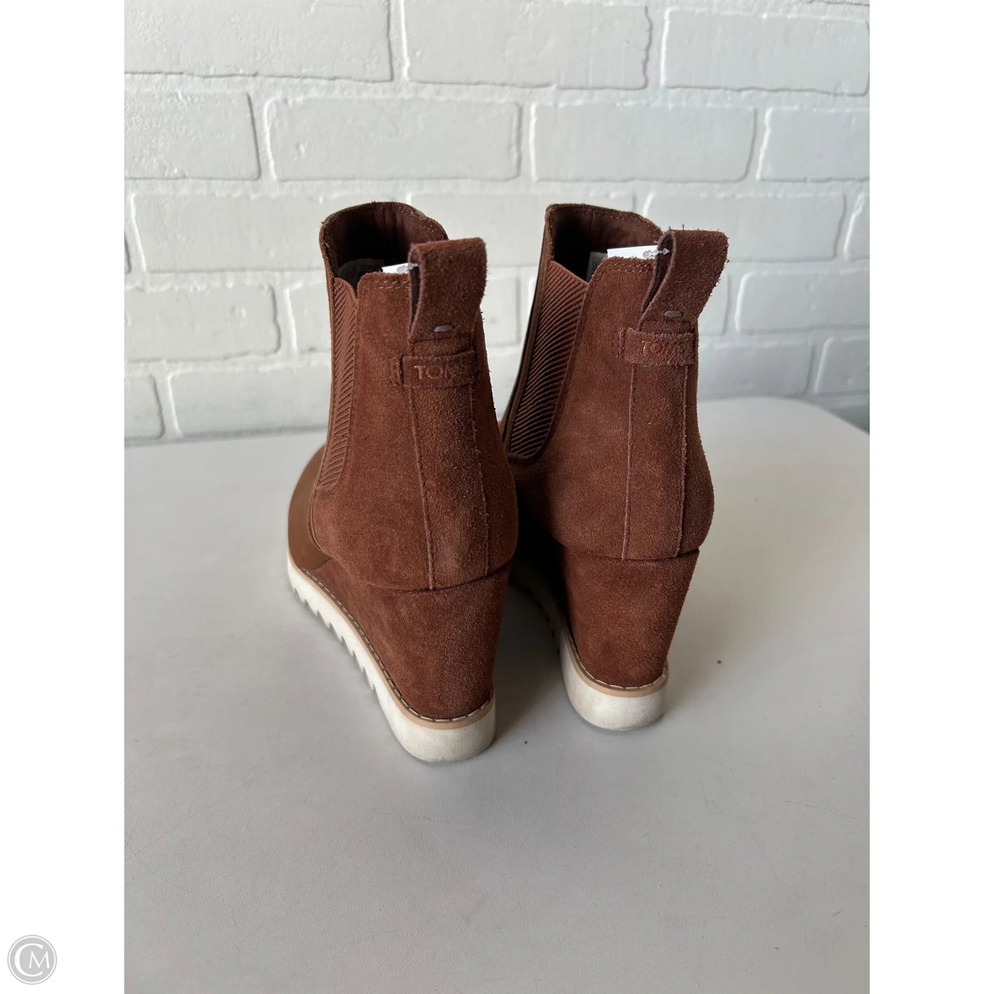 Boots Ankle Heels By Toms In Brown, Size: 8.5