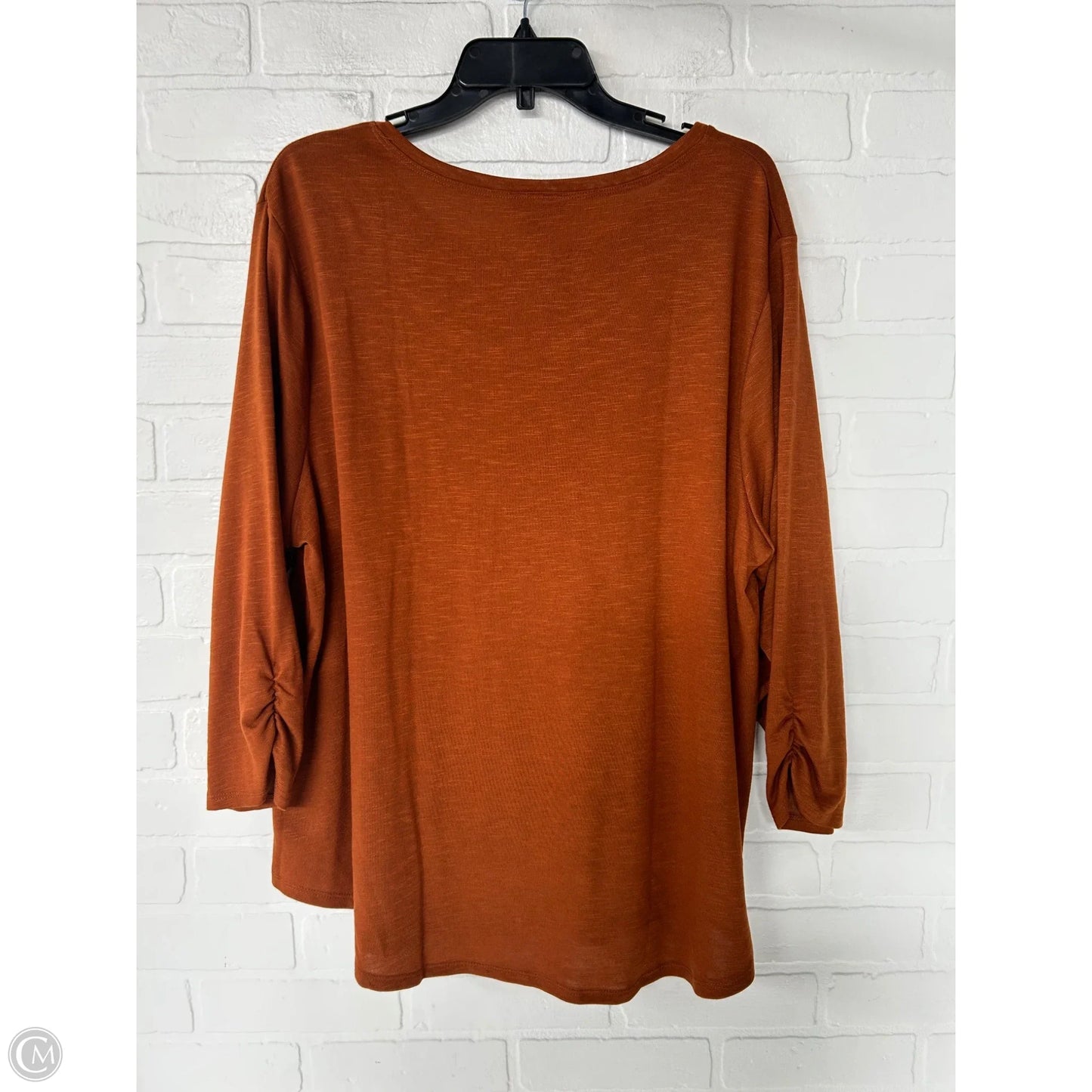 Top Long Sleeve By In Studio In Brown, Size: 3x