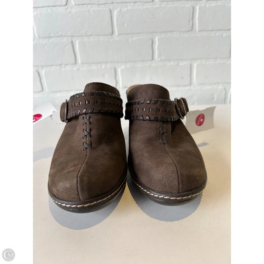 Boots Ankle Heels By Sofft In Brown, Size: 7