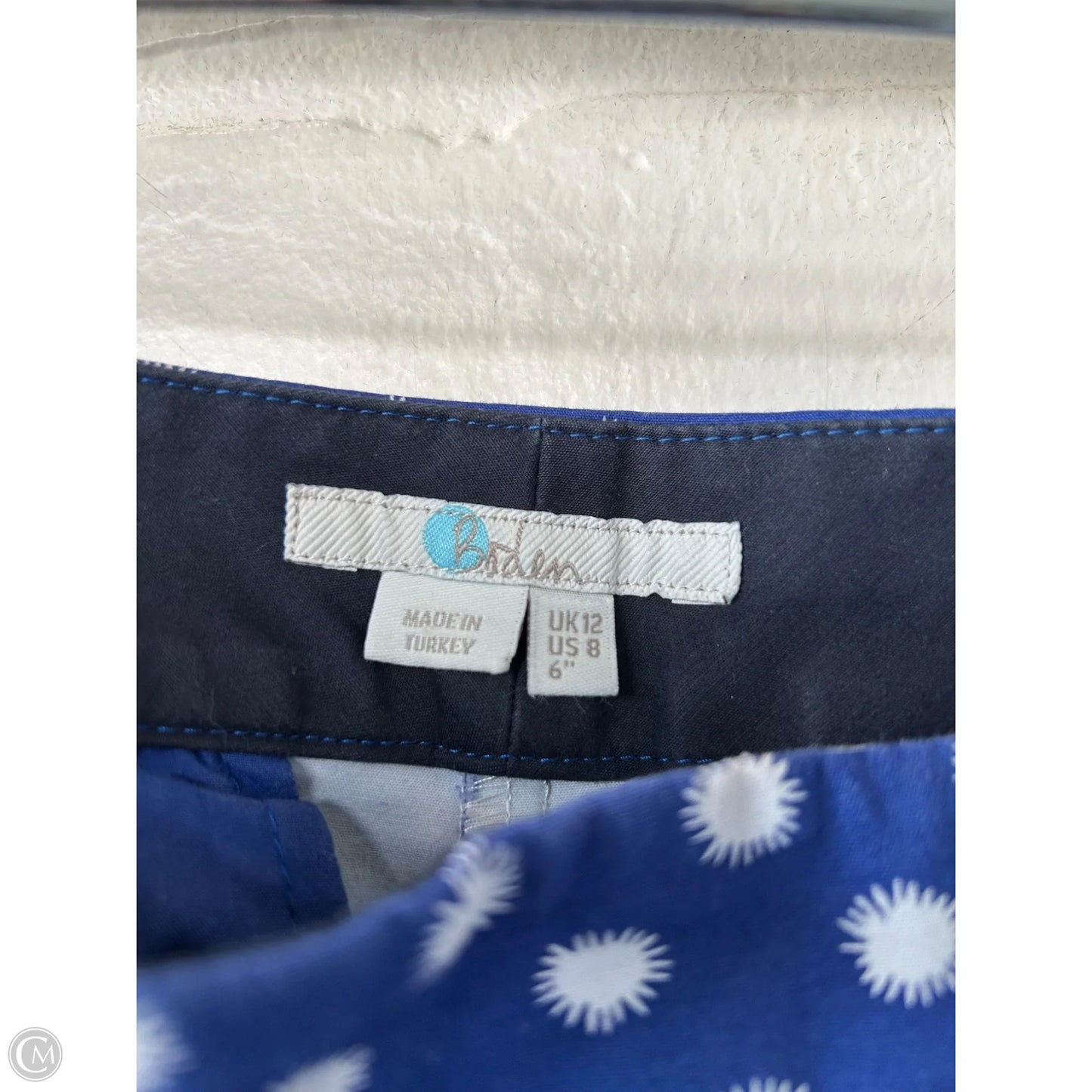 Shorts By Boden In Blue & White, Size: 8