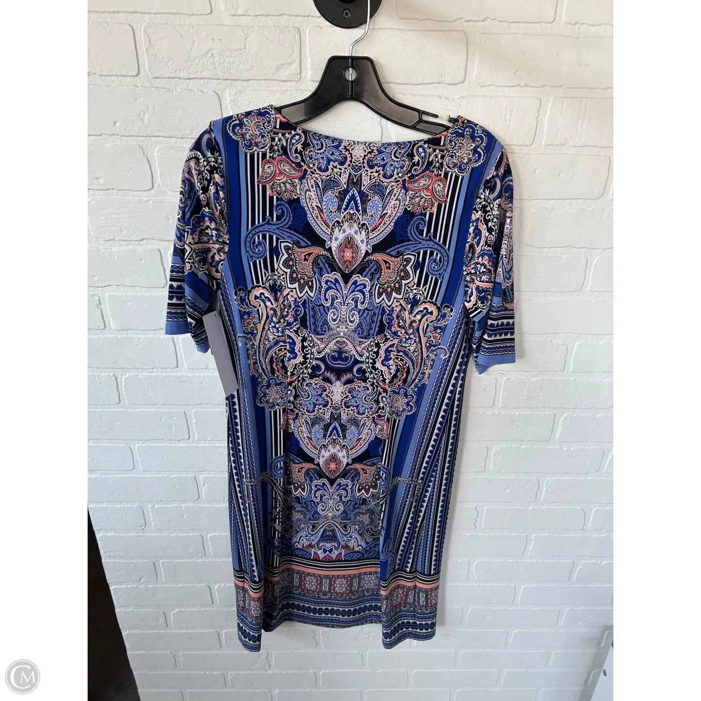 Dress Work By Dressbarn In Blue & Orange, Size: S