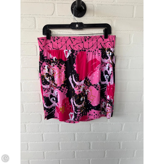 Athletic Skort By Clothes Mentor In Black & Pink, Size: 16