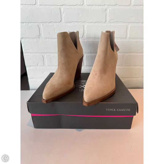 Boots Ankle Heels By Vince Camuto In Tan, Size: 10