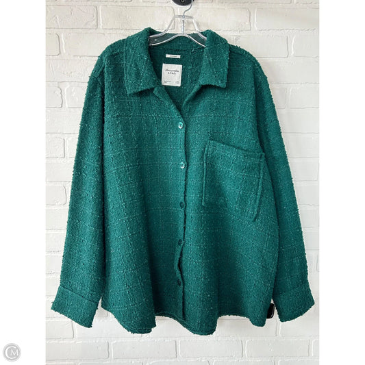 Jacket Shirt By Abercrombie And Fitch In Green, Size: Xxl