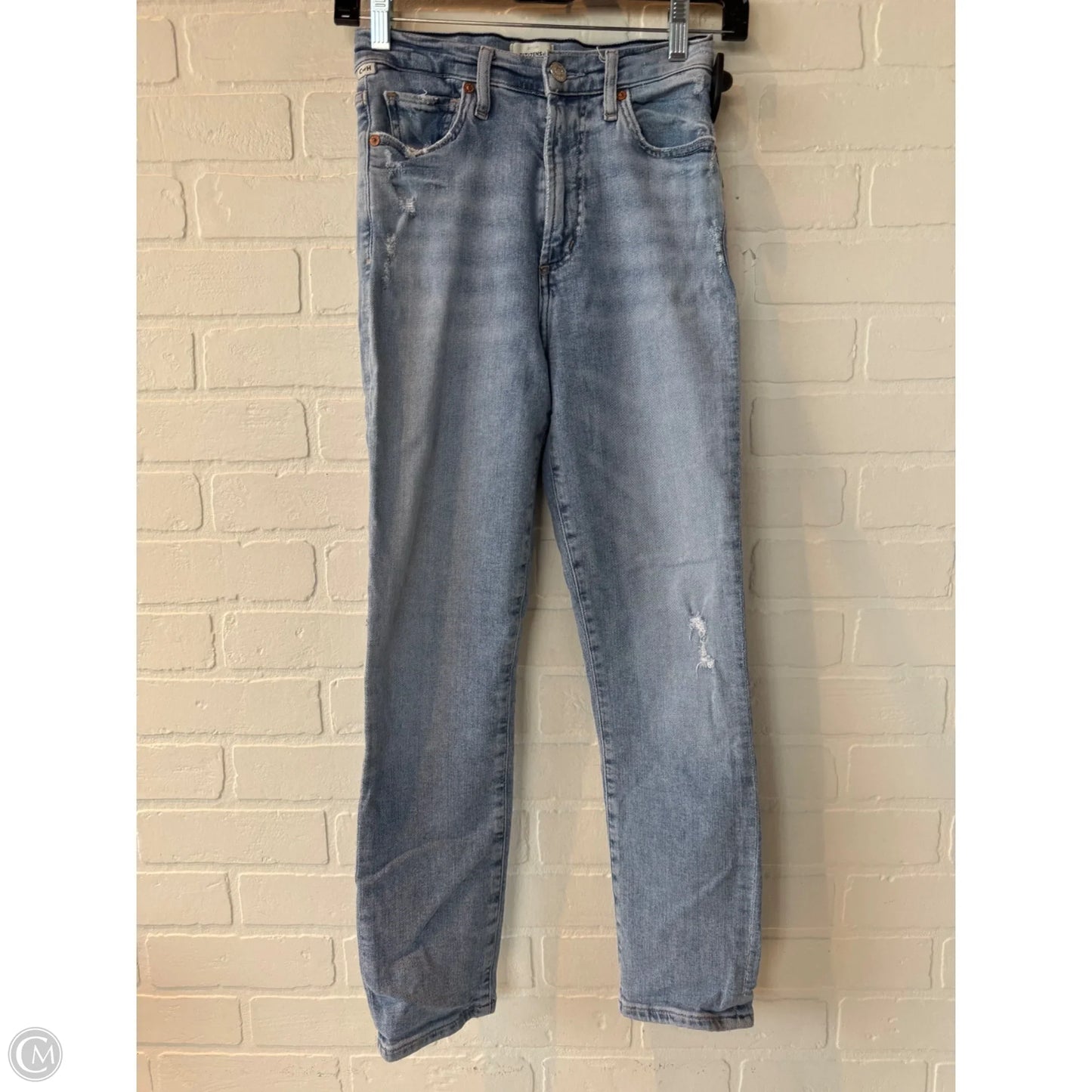 Jeans Cropped By Citizens Of Humanity In Blue Denim, Size: 2