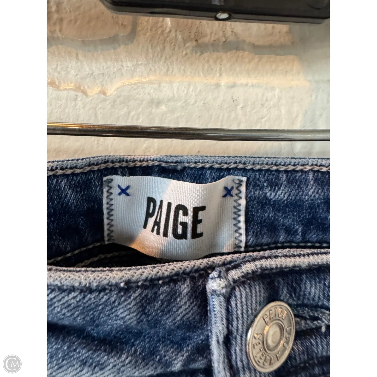 Jeans Straight By Paige In Blue Denim, Size: 0
