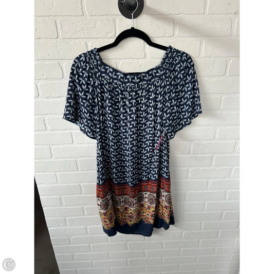 Dress Casual Short By Caslon In Blue & White, Size: S