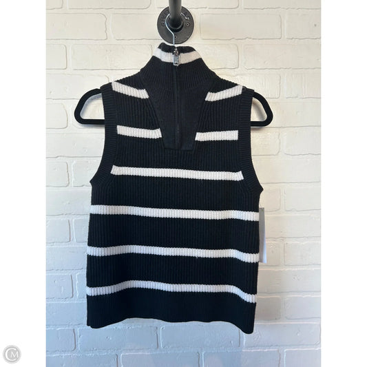 Vest Sweater By Nine West In Black & White, Size: Xs