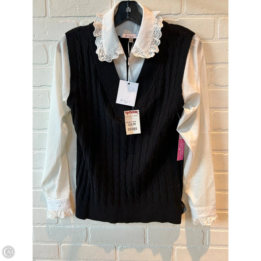 Sweater By Sioni In Black & White, Size: S