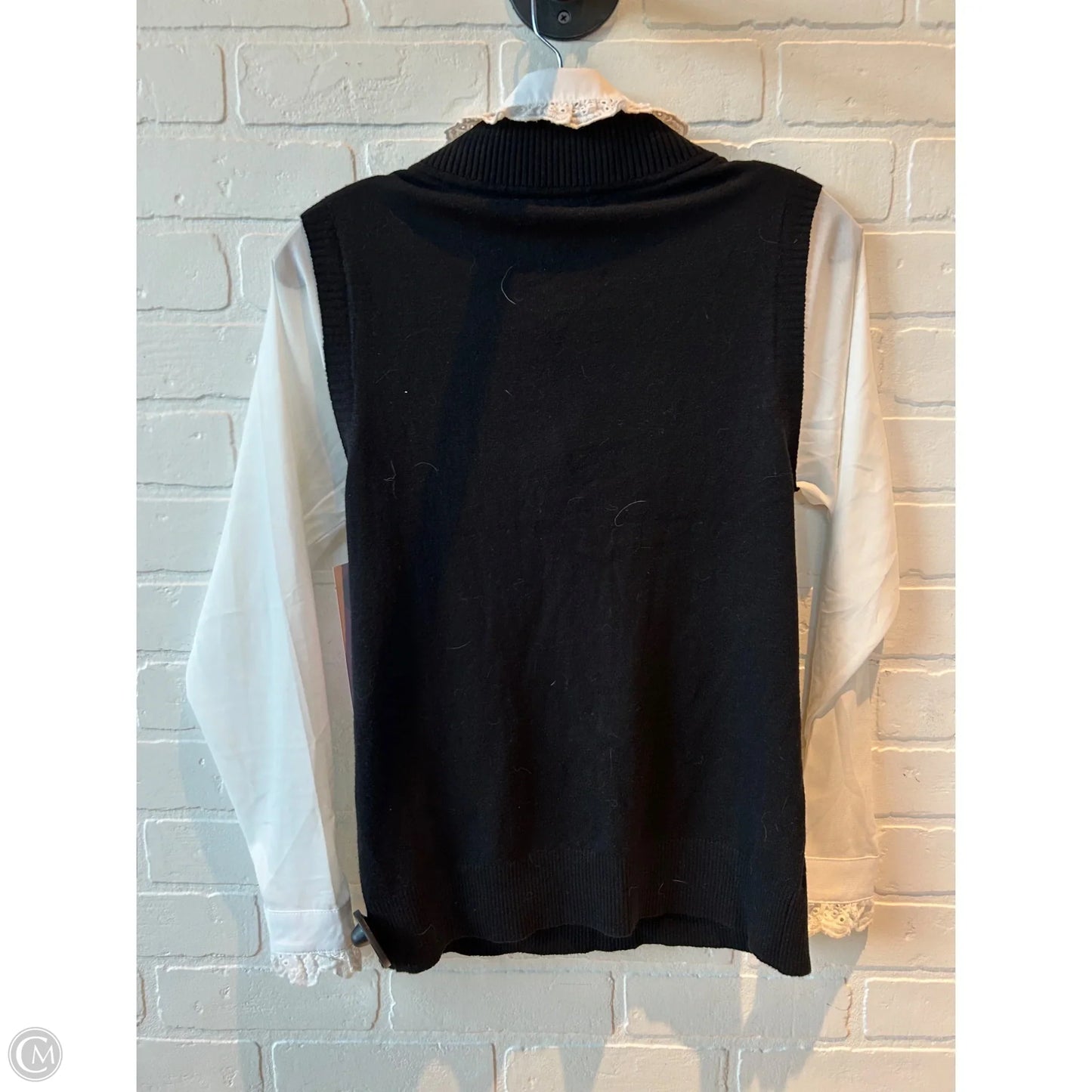 Sweater By Sioni In Black & White, Size: S