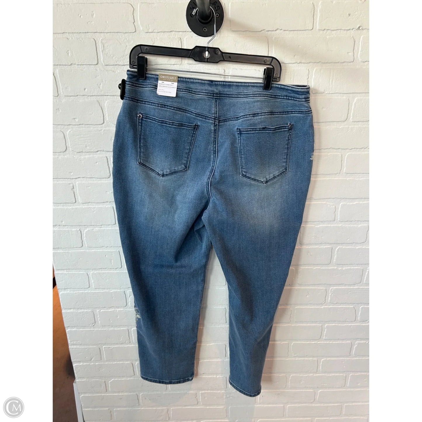 Jeans Boyfriend By Chicos In Blue Denim, Size: 12