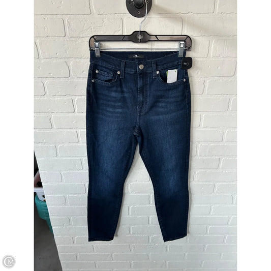 Jeans Skinny By 7 For All Mankind In Blue Denim, Size: 2