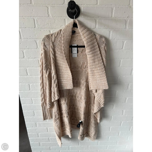 Sweater Cardigan By Bebe In Tan & White, Size: Xs