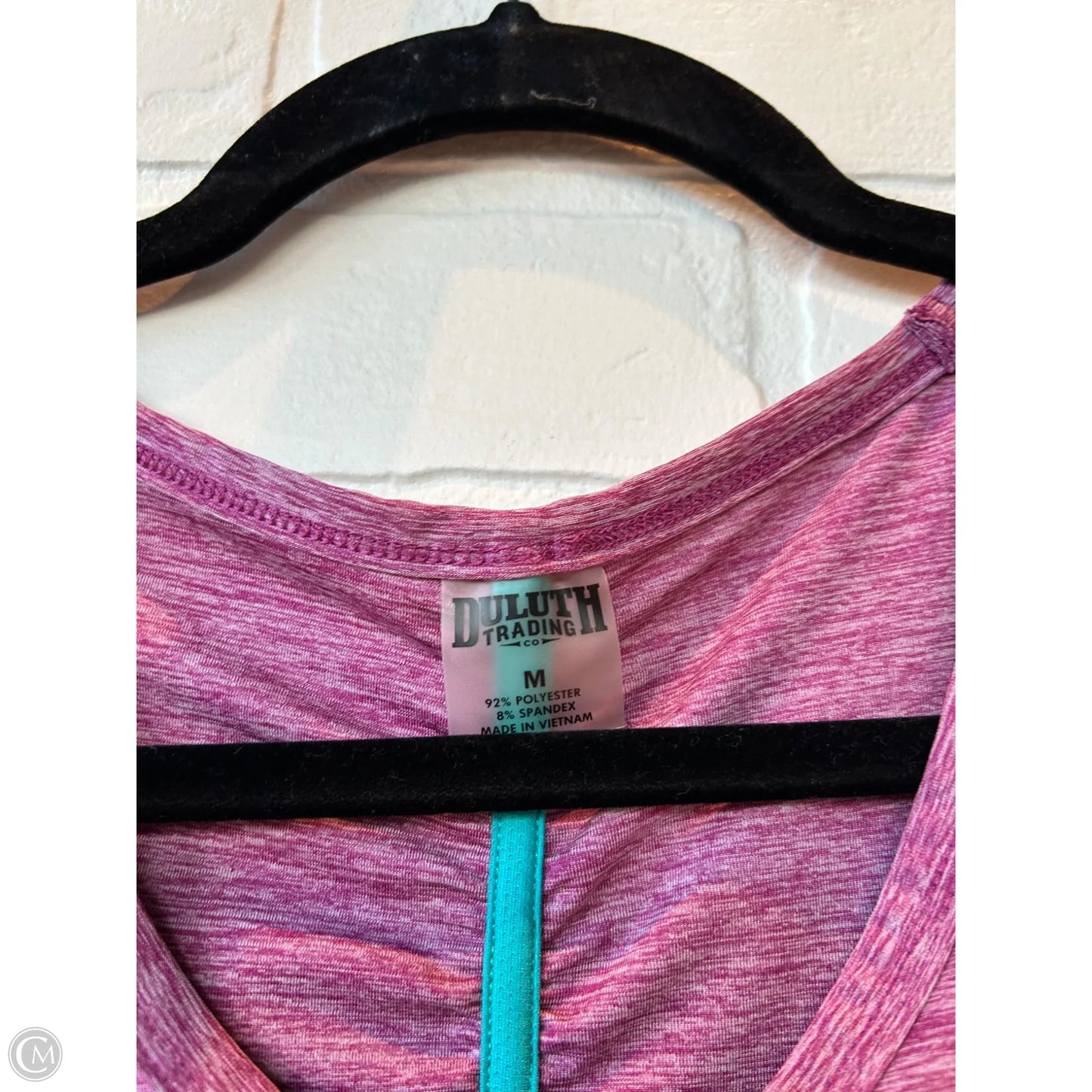 Athletic Top Short Sleeve By Duluth Trading In Pink, Size: M