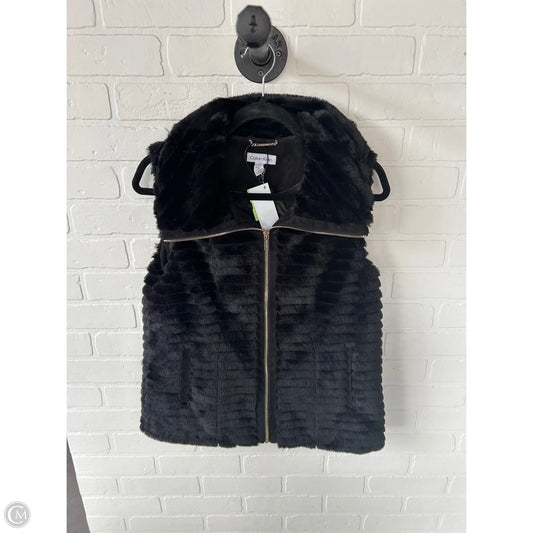 Vest Faux Fur & Sherpa By Calvin Klein In Black, Size: S