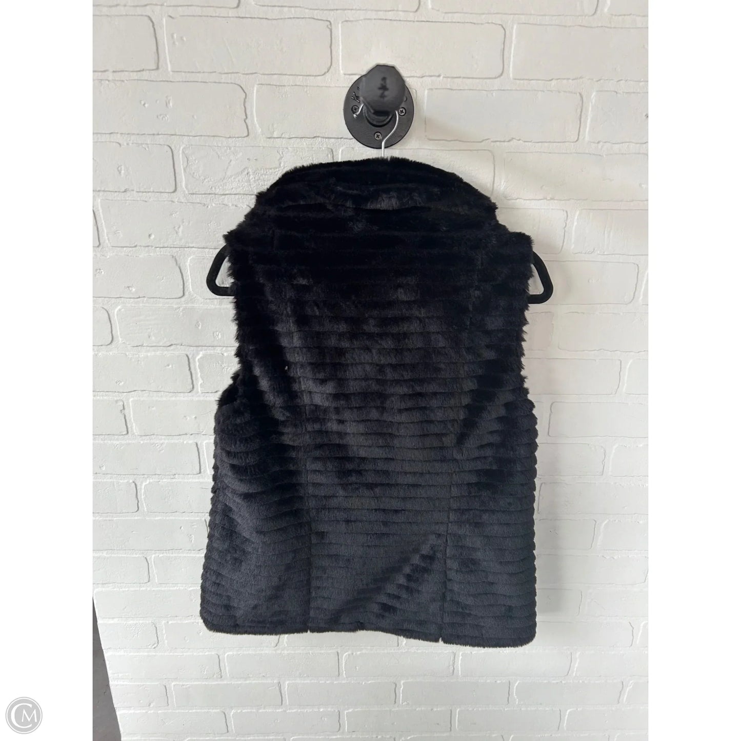 Vest Faux Fur & Sherpa By Calvin Klein In Black, Size: S