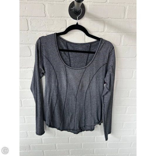 Athletic Top Long Sleeve Crewneck By Lululemon In Grey, Size: S