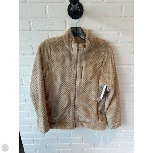 Jacket Fleece By Calvin Klein In Tan, Size: S