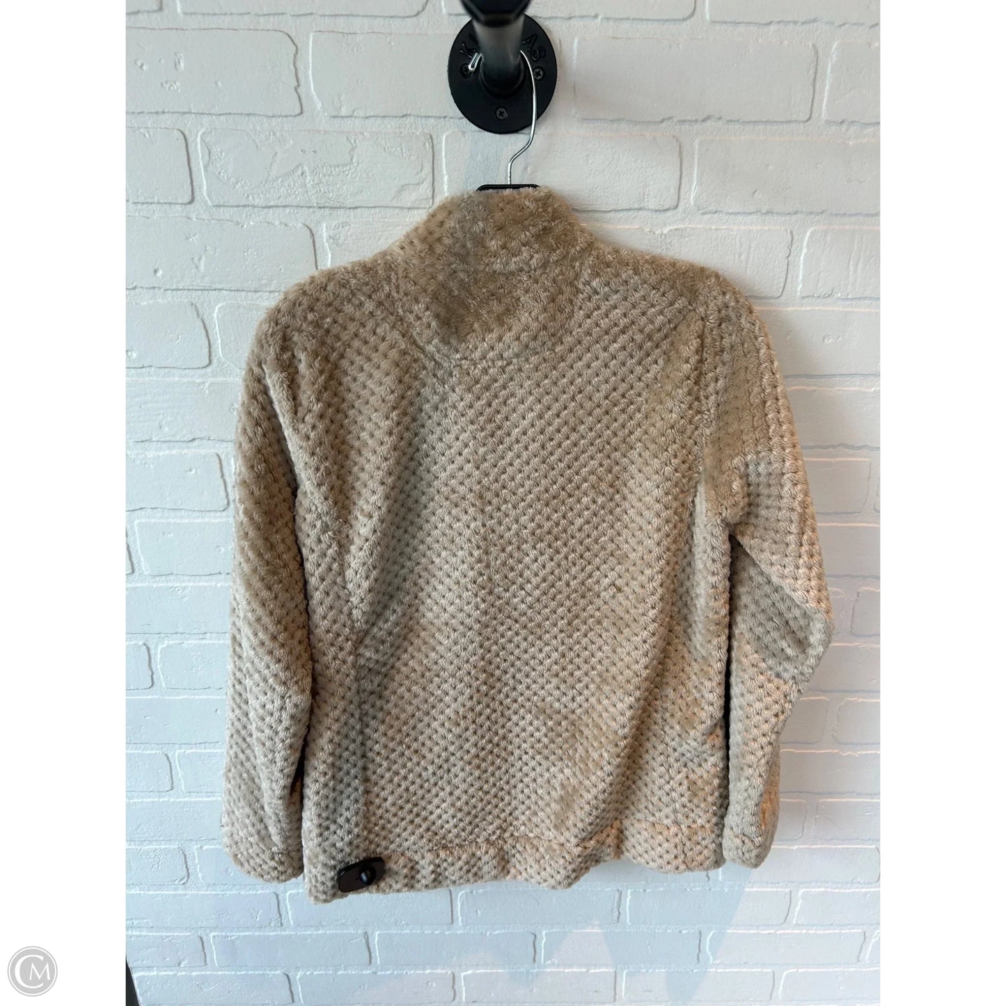 Jacket Fleece By Calvin Klein In Tan, Size: S