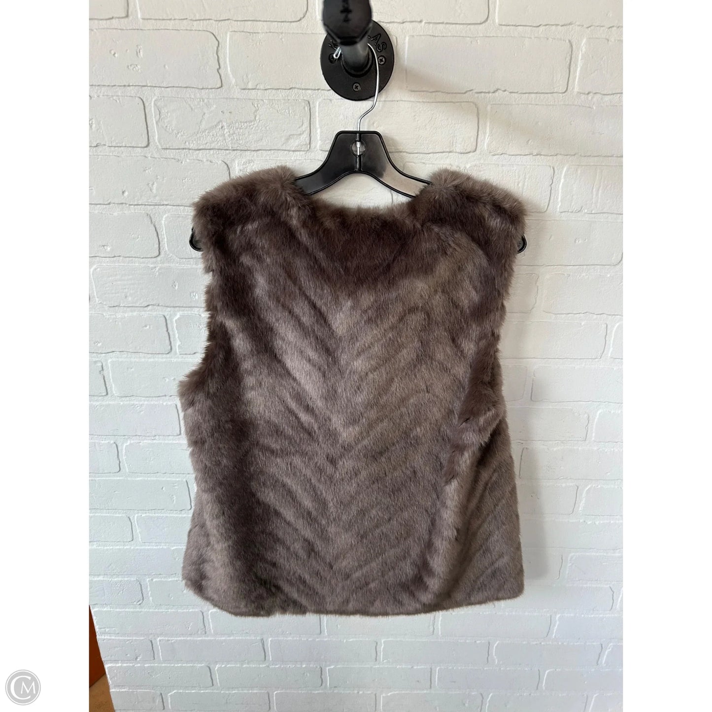 Vest Faux Fur & Sherpa By H&m In Brown, Size: S