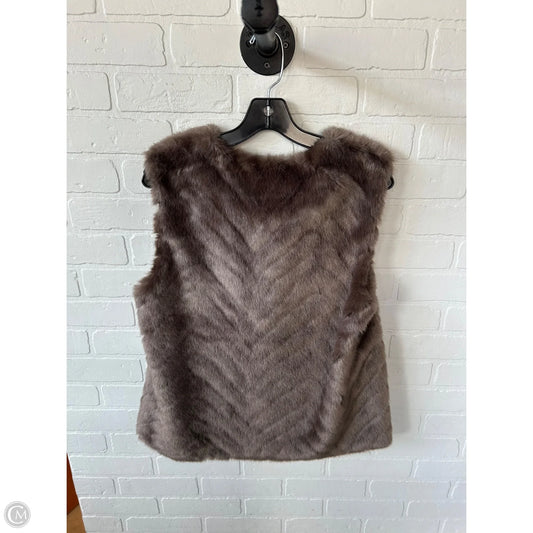 Vest Faux Fur & Sherpa By H&m In Brown, Size: S
